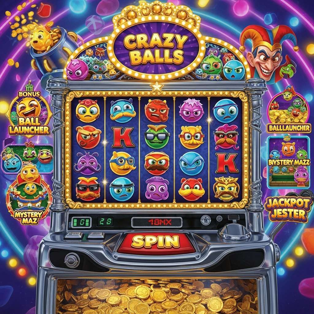 Crazy Balls Junge Person mit braunen Locken und Augen im Porträt